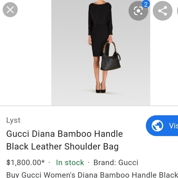 Black Friday SALE 💎Gucci authentic diana canvas/leather bag - Picture 2 of 15